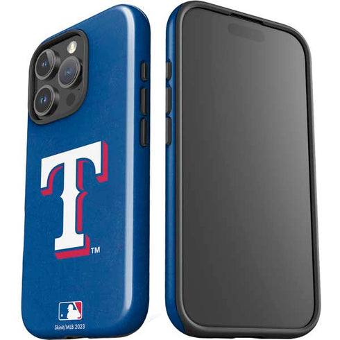 MLB Texas Rangers - Solid Distressed iPhone 16 Pro Impact Case